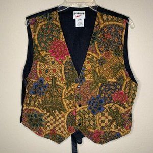 Fashion Fantasy Vintage Beaded Floral Paisley Vest Medium